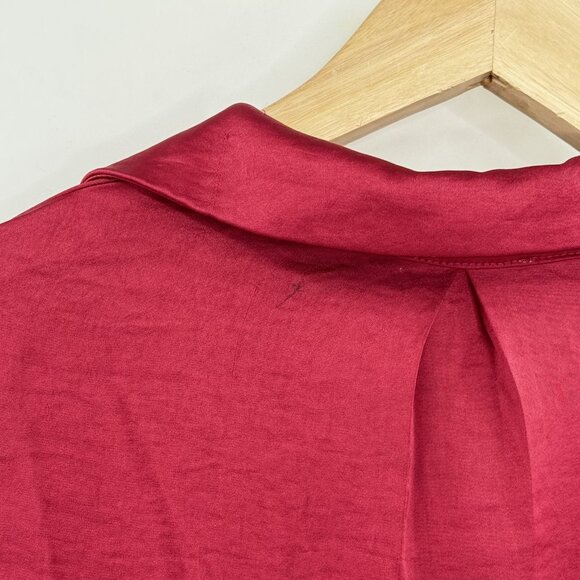 NWT Mila Mae Dress Wine Red Long Sleeve Maxi Knot Front Sz M - Picture 10 of 16